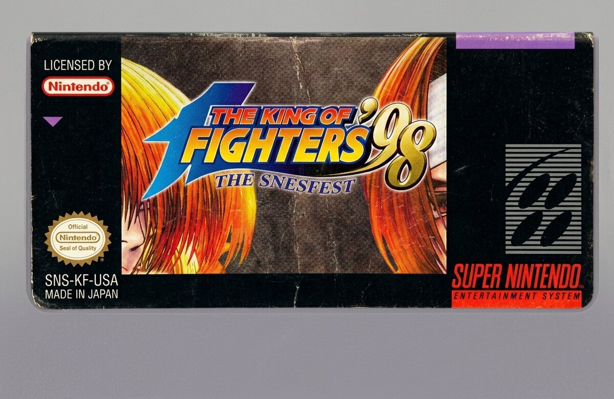 Fan-made KOF '98 The SNESFest cartridge label